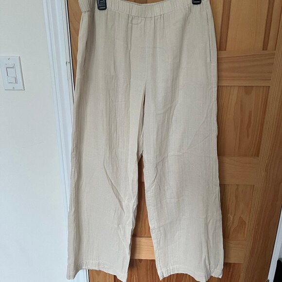 Velvet Jerry Cotton Gauze Cream Pant, Sz. Large - Picture 2 of 8